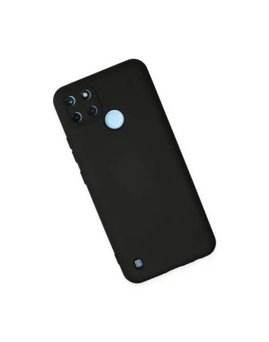 Realme C25y Kılıf Nano İçi Kadife Silikon - Siyah