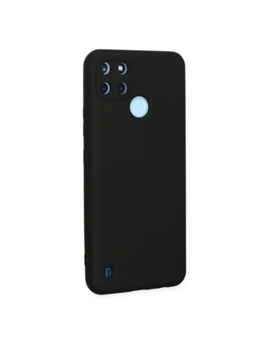 Realme C25y Kılıf Nano İçi Kadife Silikon - Siyah