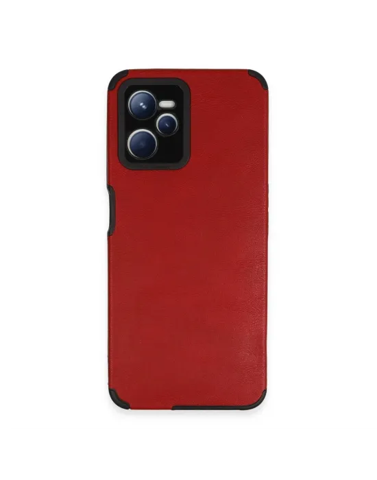 Realme C35 Kılıf Loop Deri Silikon - Kırmızı