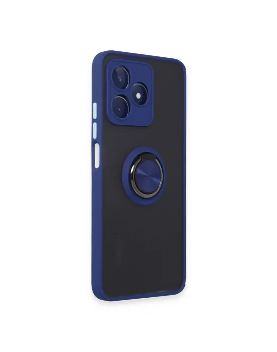 Realme C53 Kılıf Montreal Yüzüklü Silikon Kapak - Lacivert