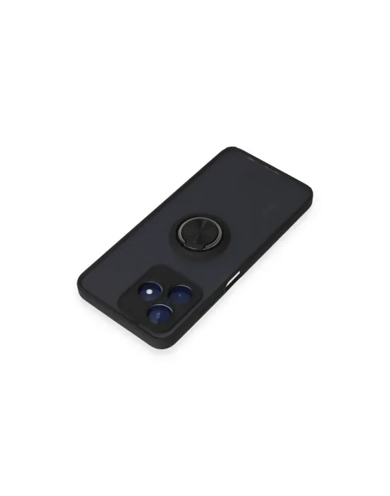 Realme C53 Kılıf Montreal Yüzüklü Silikon Kapak - Siyah