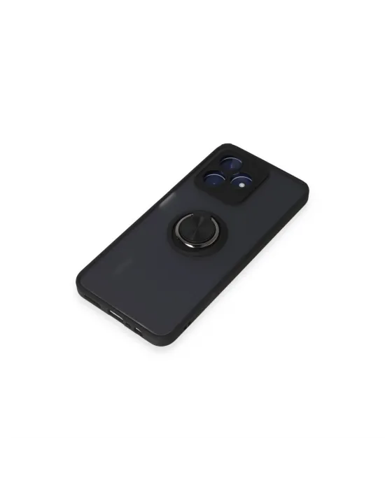 Realme C53 Kılıf Montreal Yüzüklü Silikon Kapak - Siyah