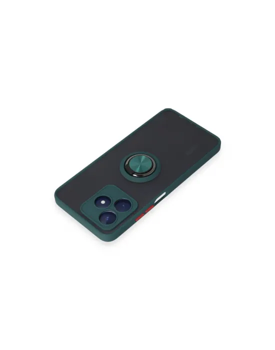 Realme C53 Kılıf Montreal Yüzüklü Silikon Kapak - Yeşil
