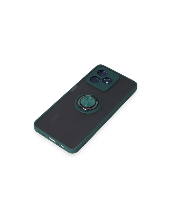 Realme C53 Kılıf Montreal Yüzüklü Silikon Kapak - Yeşil
