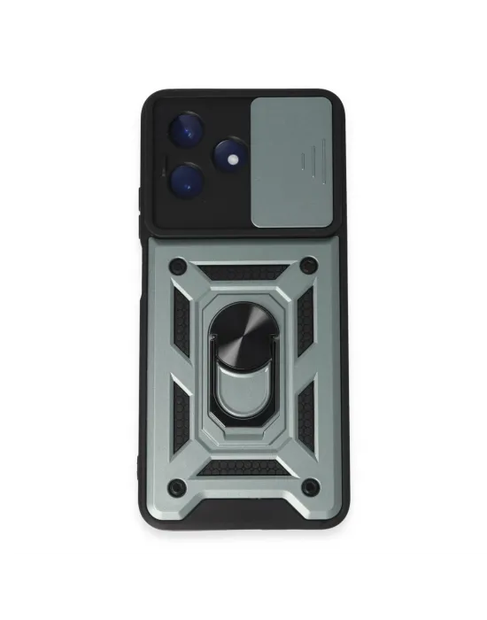 Realme C53 Kılıf Pars Lens Yüzüklü Silikon - Yeşil