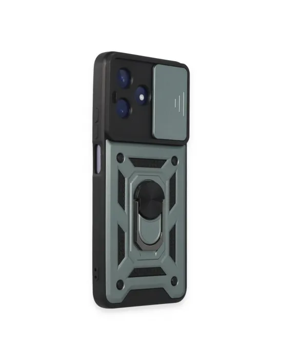 Realme C53 Kılıf Pars Lens Yüzüklü Silikon - Yeşil