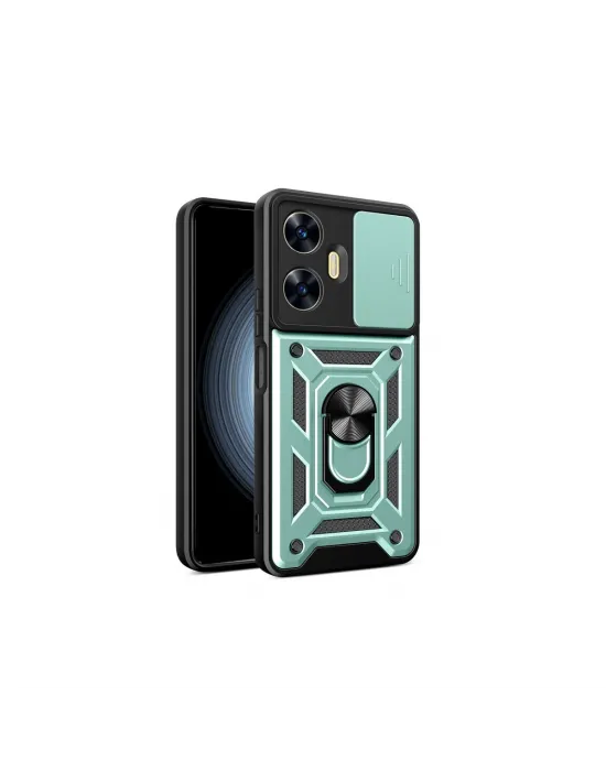 Realme C55 Kılıf Pars Lens Yüzüklü Silikon - Yeşil