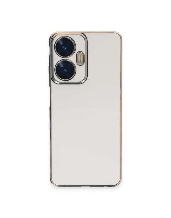 Realme C55 Kılıf Volet Silikon - Beyaz