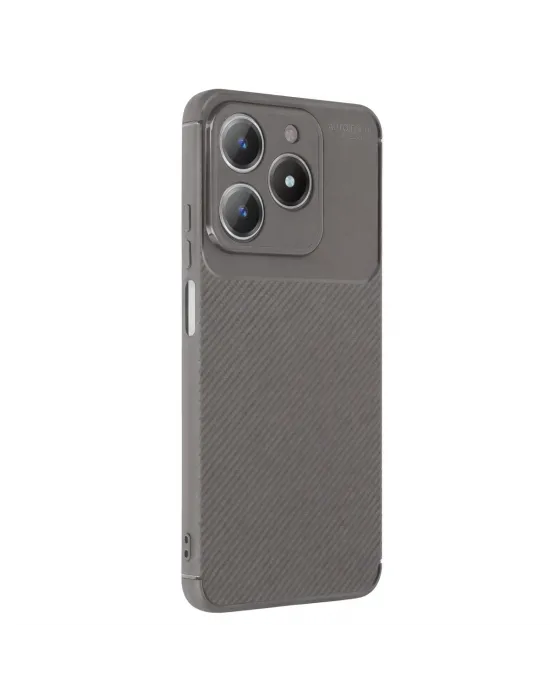 Realme C61 Kılıf Auto Focus Karbon Kapak - Gri