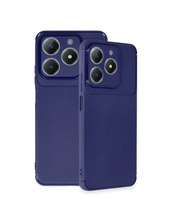Realme C61 Kılıf Auto Focus Karbon Kapak - Lacivert