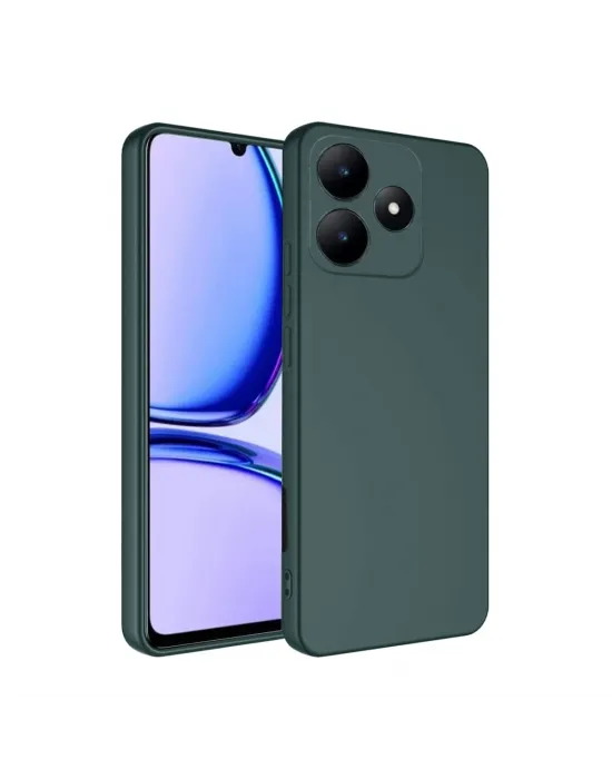 Realme C61 Kılıf First Silikon - Koyu Yeşil