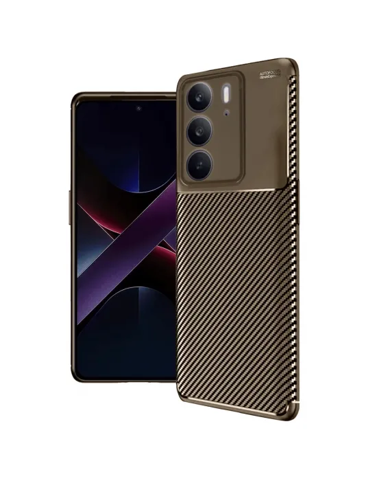 Realme C75 4g Auto Focus Karbon Kapak - Kahverengi