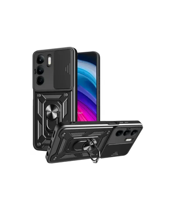 Realme C75 4g Kılıf Pars Lens Yüzüklü Silikon - Siyah
