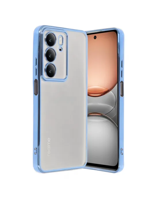 Realme C75 4g Kılıf Razer Lensli Silikon - Açık Mavi