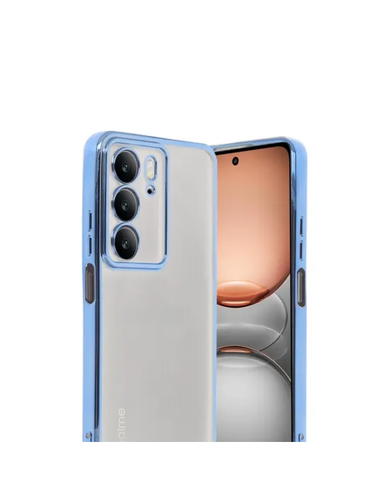Realme C75 4g Kılıf Razer Lensli Silikon - Açık Mavi