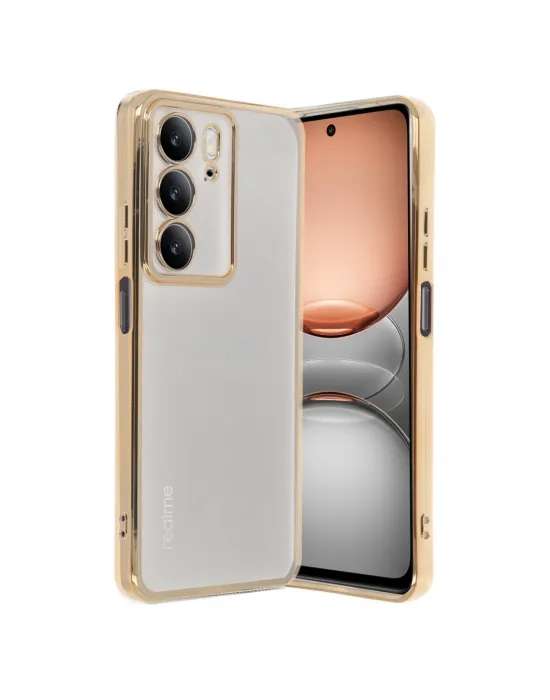 Realme C75 4g Kılıf Razer Lensli Silikon - Gold