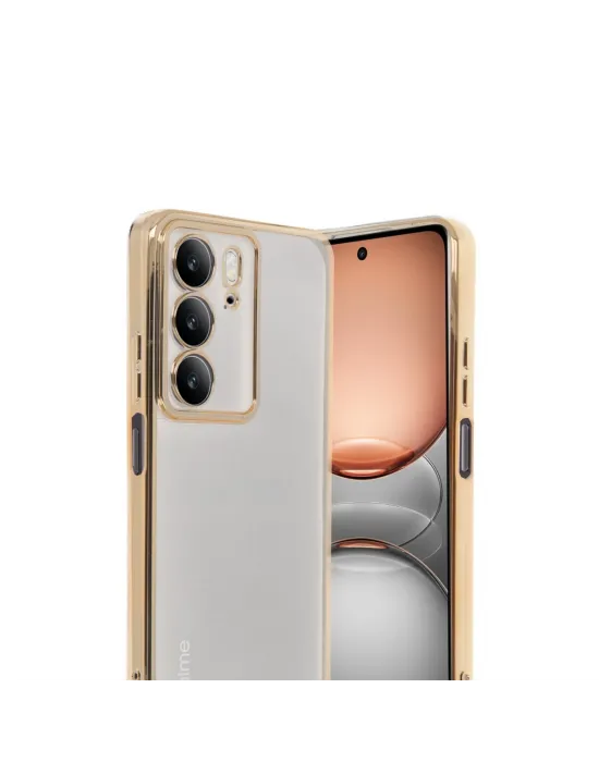 Realme C75 4g Kılıf Razer Lensli Silikon - Gold