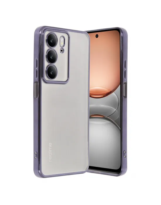 Realme C75 4g Kılıf Razer Lensli Silikon - Mor