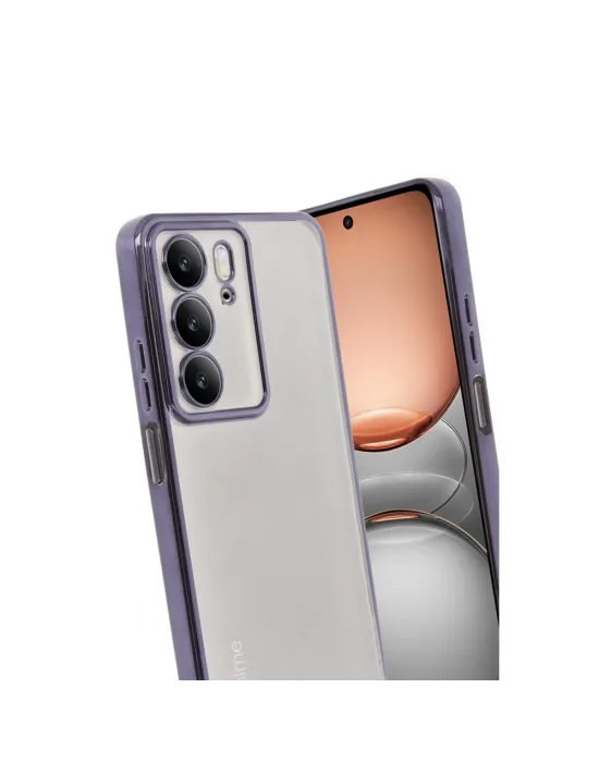 Realme C75 4g Kılıf Razer Lensli Silikon - Mor