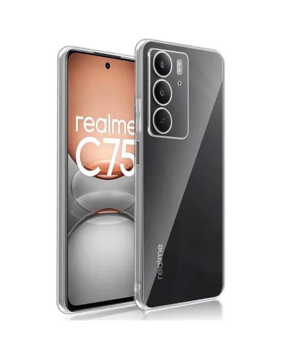 Realme C75 Kılıf Lüx Şeffaf Silikon