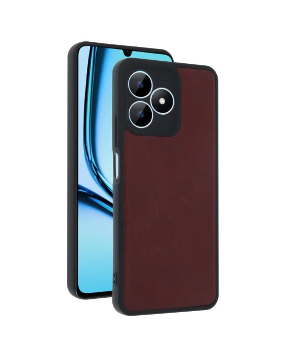 Realme Note 50 4g Kılıf Aras Deri Kapak - Bordo