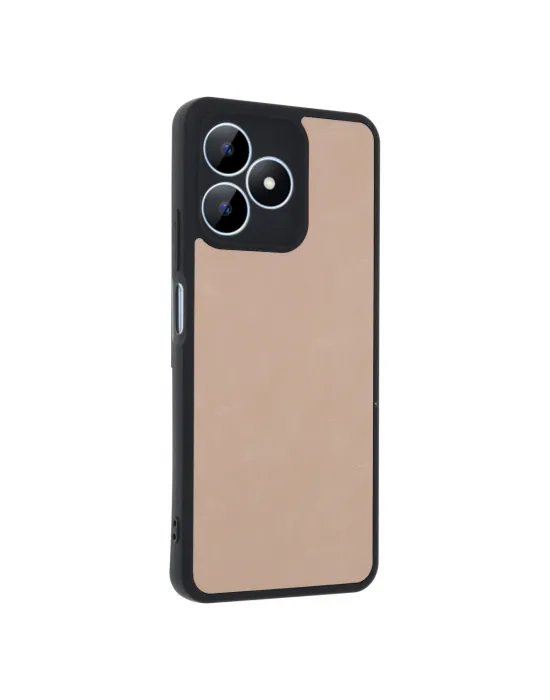 Realme Note 50 4g Kılıf Aras Deri Kapak - Pudra