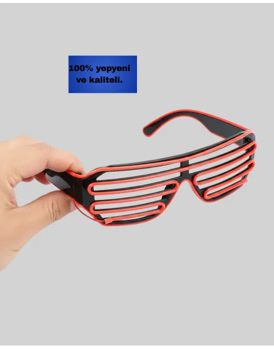 Renkli Işıklı Gözlük Eğlenceli Gece Aksesuarı