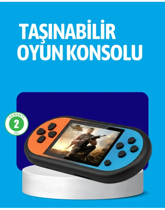 Retro 520 Oyunlu Taşınabilir Konsol Hd Ekran Usb Şarjlı