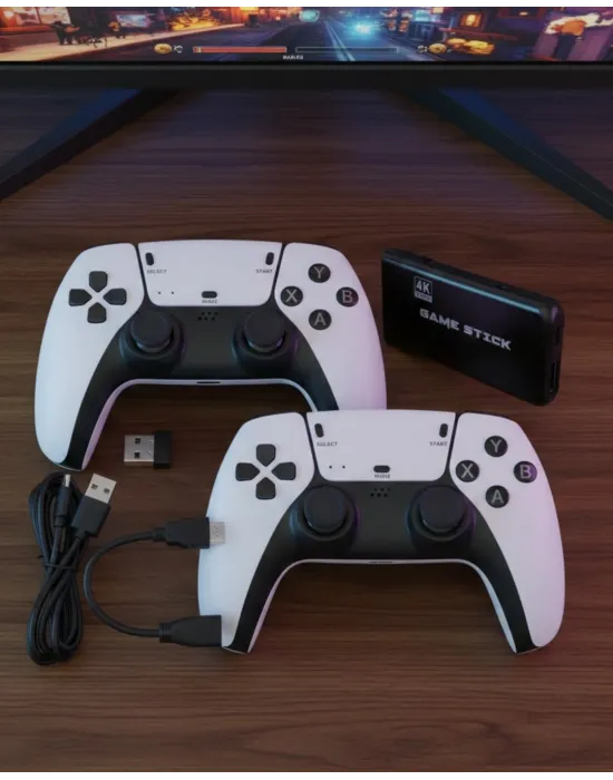 Retro Atari Ve Konsol Oyunları Destekli 4k Game Stick