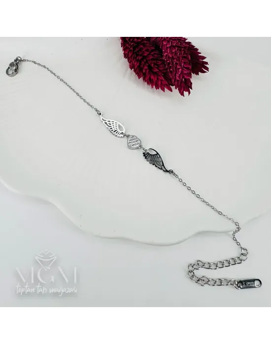 Rodyum Çelik Bileklikler 16+5 Cm Uzatma Payı - Kbl0079