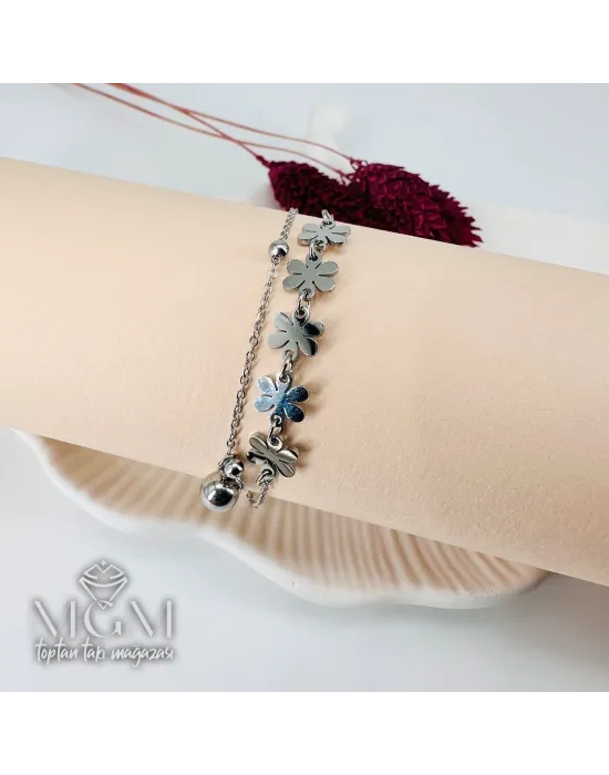 Rodyum Çelik Bileklikler 16+5 Cm Uzatma Payı - Kbl0101