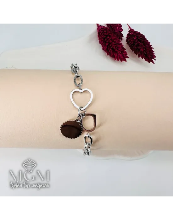 Rodyum Çelik Bileklikler 16+5 Cm Uzatma Payı - Kbl0109