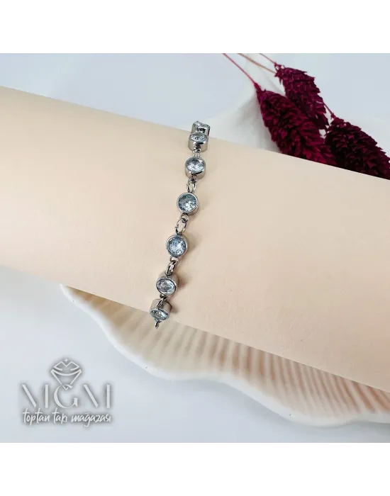 Rodyum Çelik Bileklikler 16+5 Cm Uzatma Payı - Kbl0139