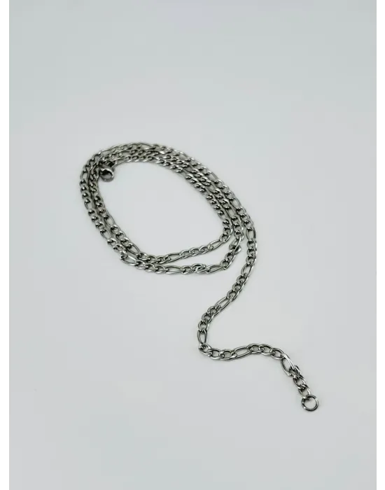 Rodyum Çelik Erkek Kolye 60 Cm - Ekl0008