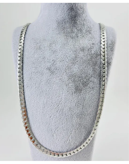 Rodyum Çelik Erkek Kolye 60 Cm - Ekl0010