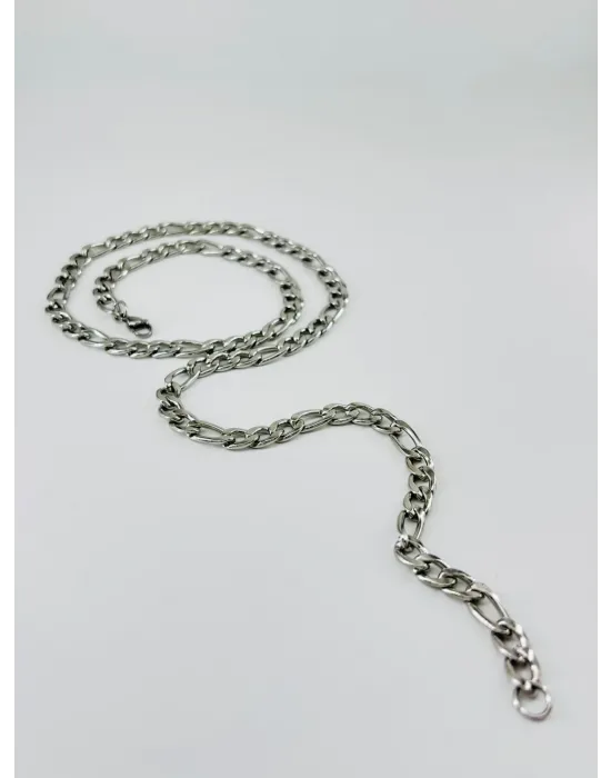 Rodyum Çelik Erkek Kolye 60 Cm - Ekl0012