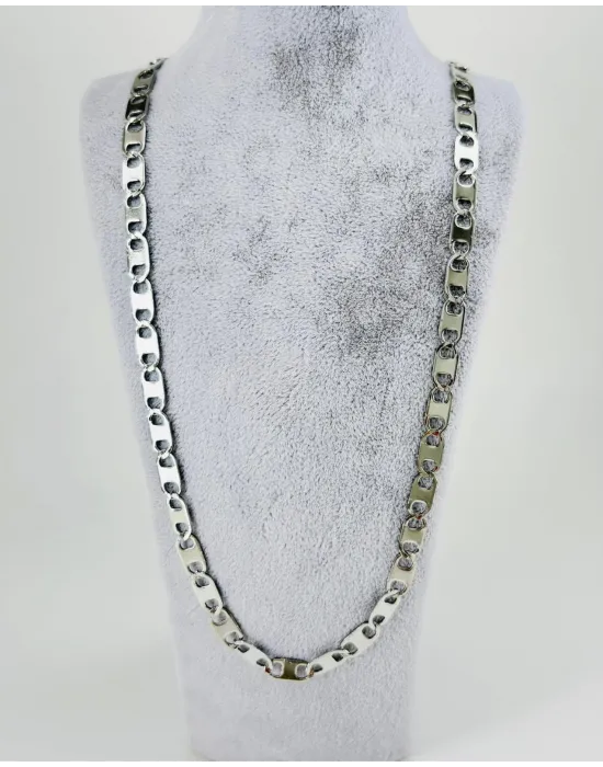 Rodyum Çelik Erkek Kolye 60 Cm - Ekl0017