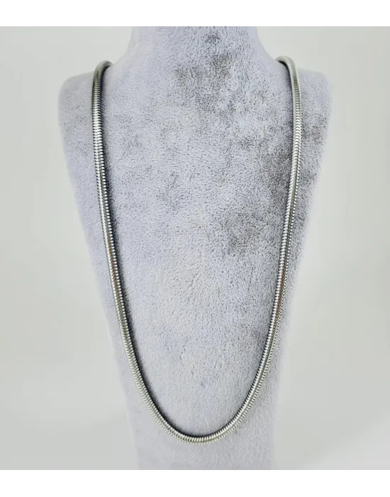 Rodyum Çelik Erkek Kolye 60 Cm - Ekl0020
