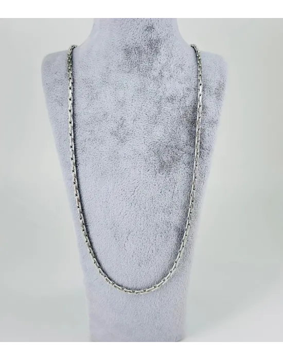 Rodyum Çelik Erkek Kolye 60 Cm - Ekl0021