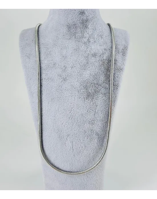 Rodyum Çelik Erkek Kolye 60 Cm - Ekl0022