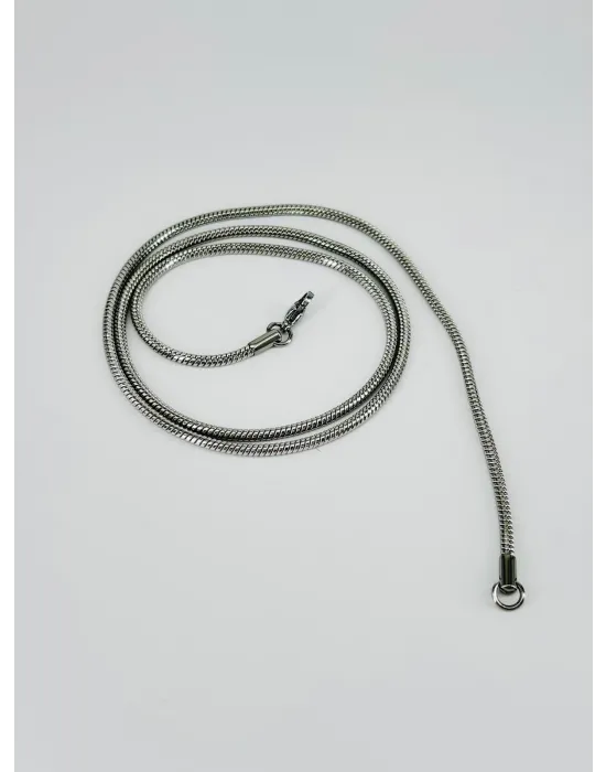 Rodyum Çelik Erkek Kolye 60 Cm - Ekl0022