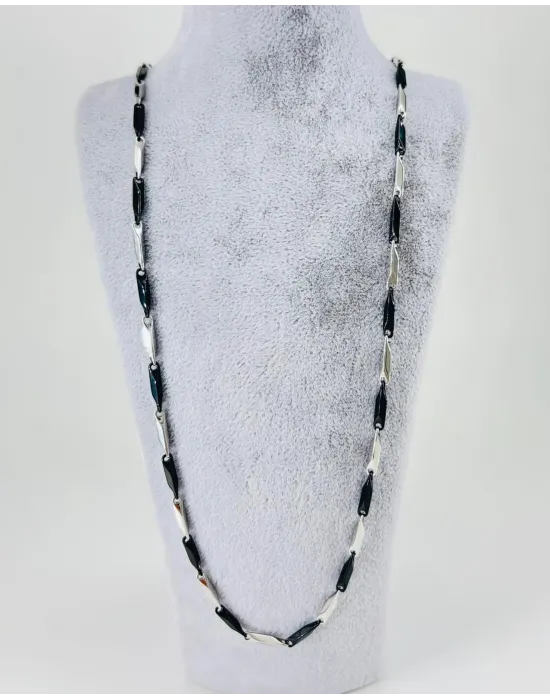 Rodyum Çelik Erkek Kolye 60 Cm - Ekl0025