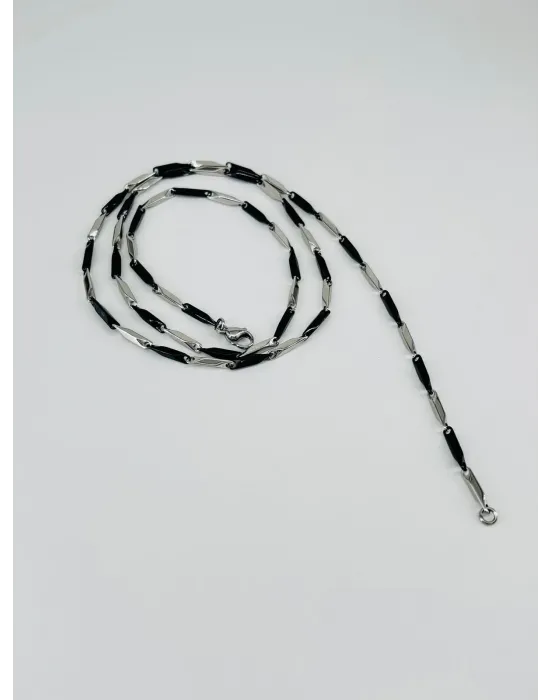 Rodyum Çelik Erkek Kolye 60 Cm - Ekl0025
