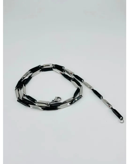 Rodyum Çelik Erkek Kolye 60 Cm - Ekl0028