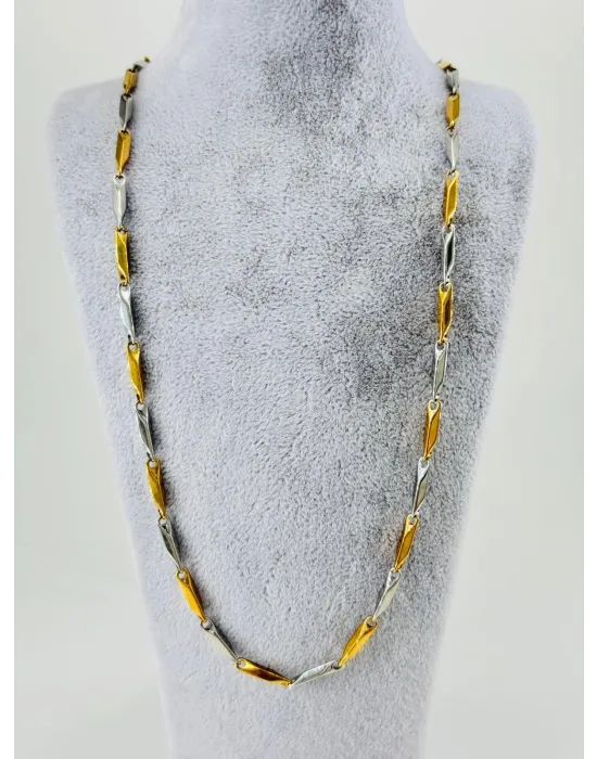 Rodyum  Çelik Erkek Kolye 60 Cm - Ekl0029