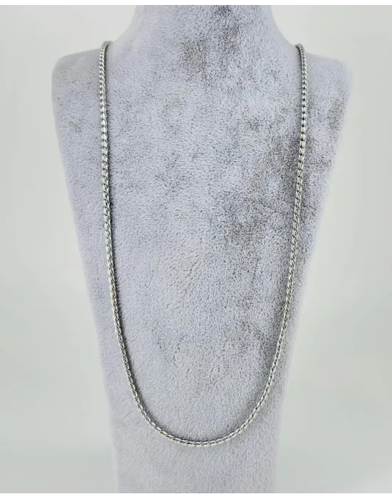 Rodyum Çelik Erkek Kolye 60 Cm - Ekl0033