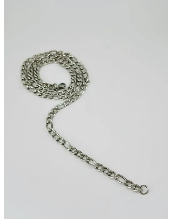 Rodyum Çelik Erkek Kolye 60 Cm - Ekl0037