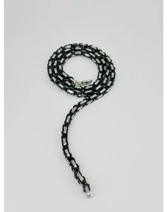 Rodyum Çelik Erkek Kolye 60 Cm - Ekl0039