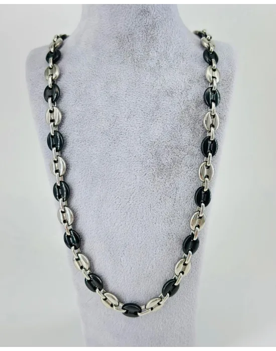 Rodyum Çelik Erkek Kolye 60 Cm - Ekl0044