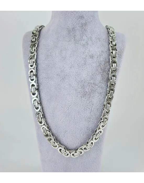 Rodyum Çelik Erkek Kolye 60 Cm - Ekl0050